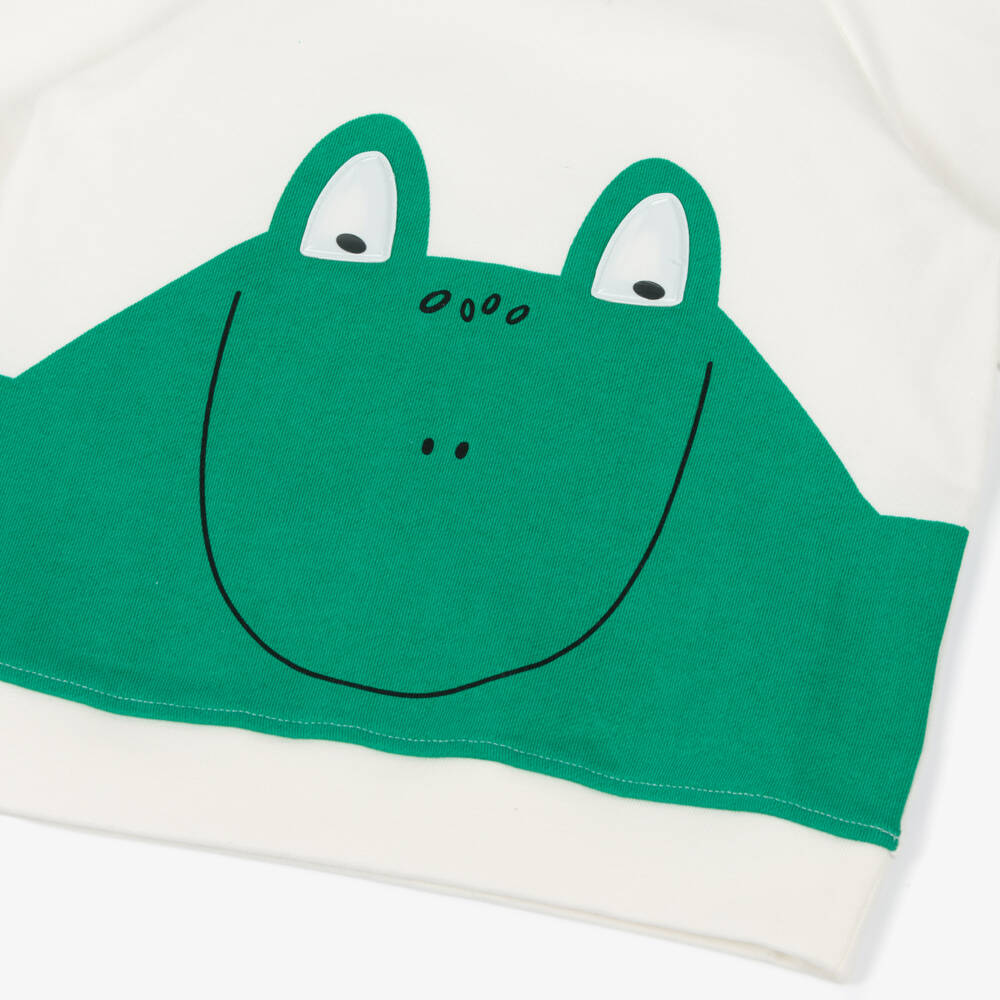 Stella McCartney Kids-Boys Organic Ivory Frog Top | Childrensalon Outlet