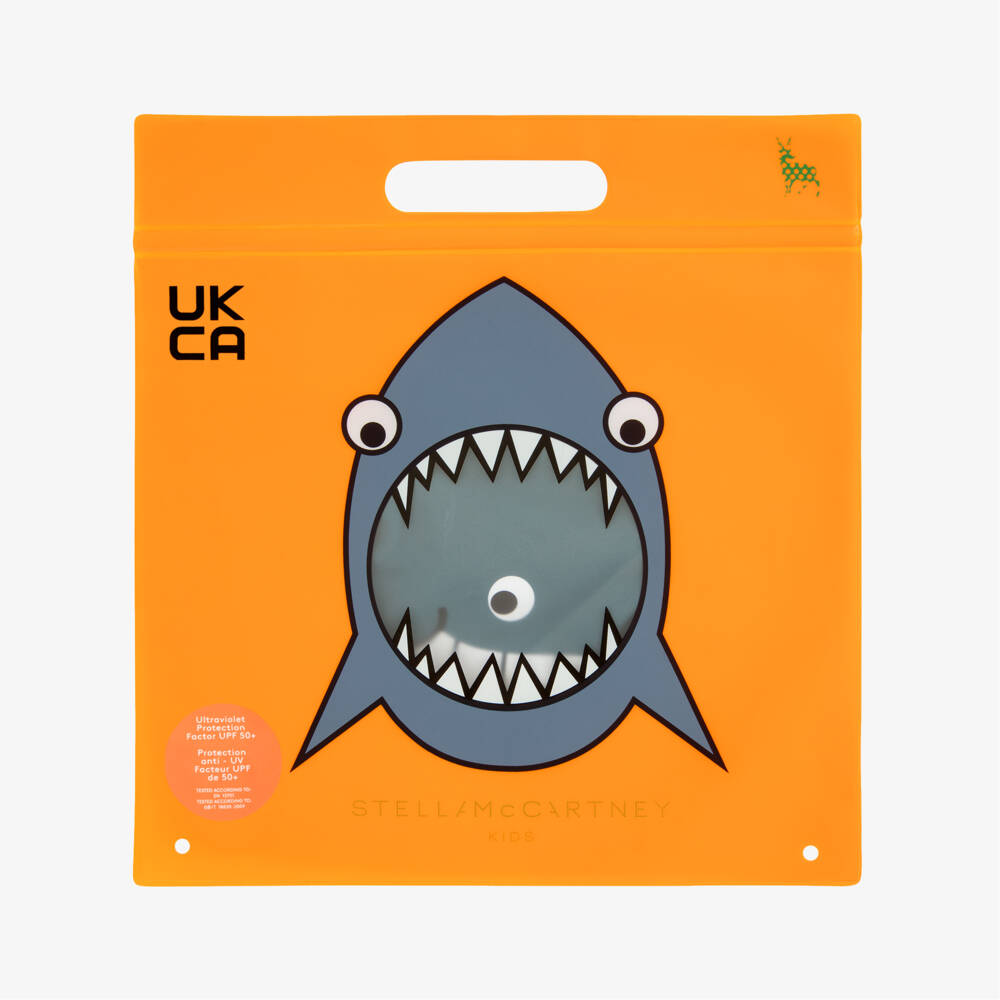 Stella McCartney Kids-Boys Pale Blue Whale Motif Swim Top (UPF50+) | Childrensalon Outlet