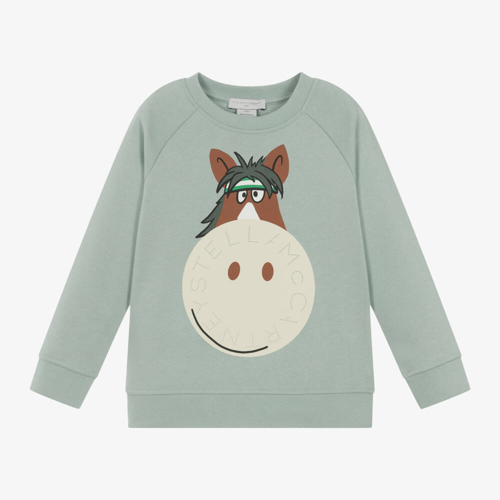 Stella McCartney Kids-Boys Pastel Horse Design Sweatshirt | Childrensalon Outlet