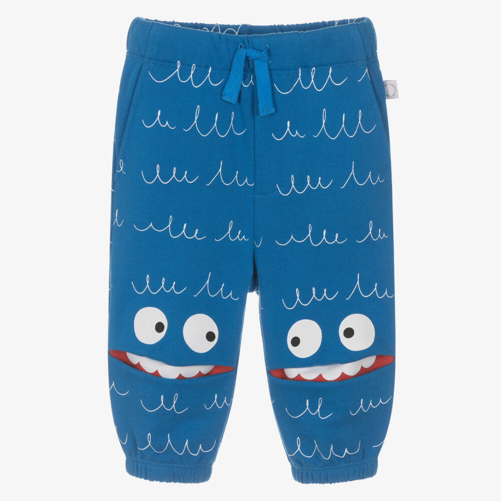 Stella McCartney Kids-بنطلون رياضي أزرق مرح للأولاد مع وحش | Childrensalon Outlet