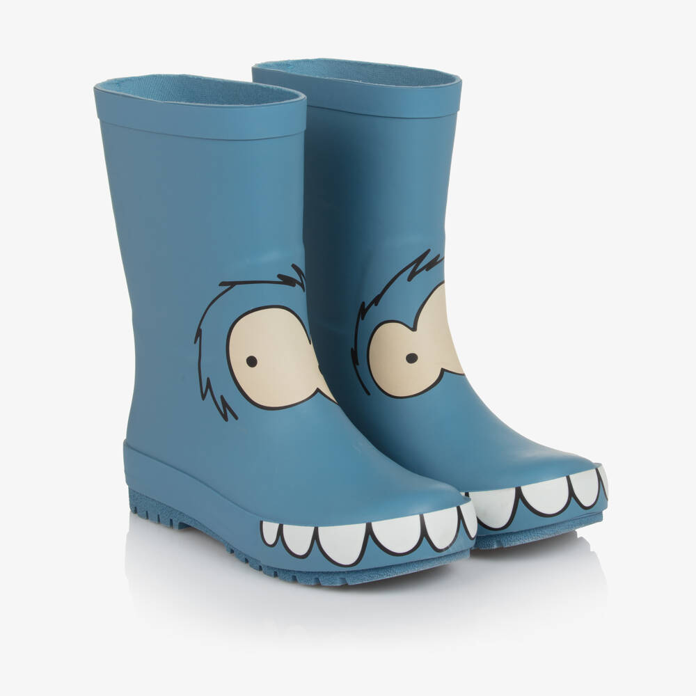 Stella McCartney Kids-Boys Playful Blue Yeti Boots | Childrensalon Outlet