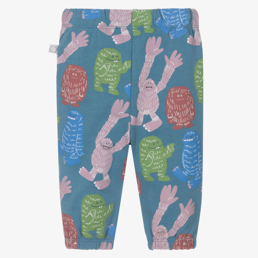 Stella McCartney Kids-Игровые синие джоггеры для мальчиков с йети | Childrensalon Outlet