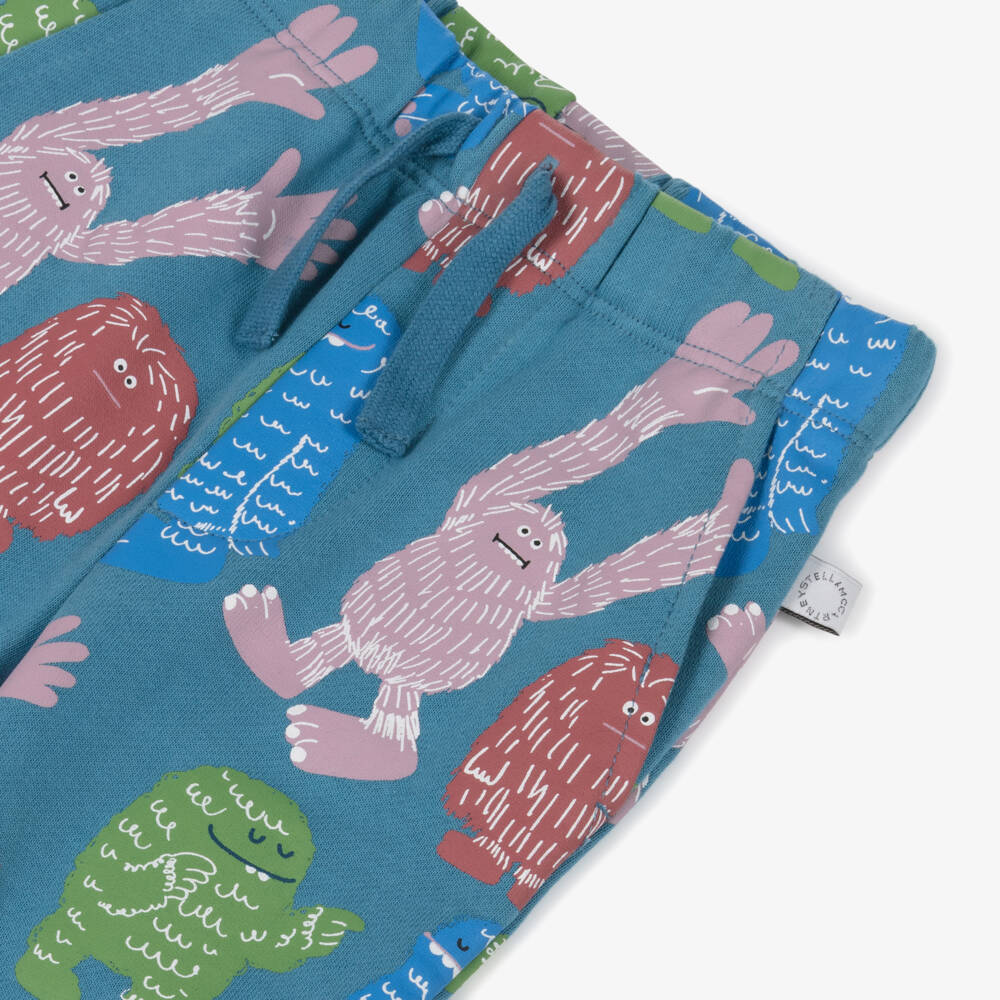 Stella McCartney Kids-Игровые синие джоггеры для мальчиков с йети | Childrensalon Outlet