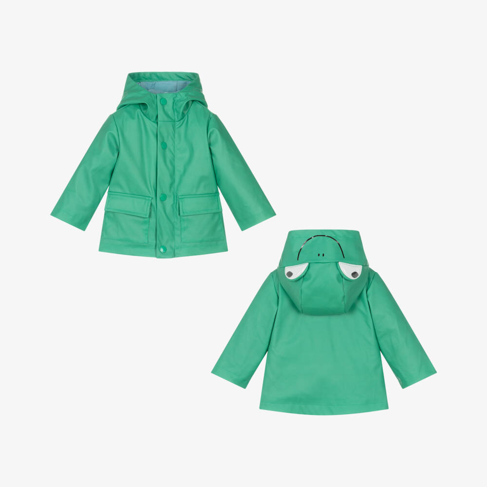 Stella McCartney Kids-Плащ Лягушка Зеленый для мальчиков | Childrensalon Outlet