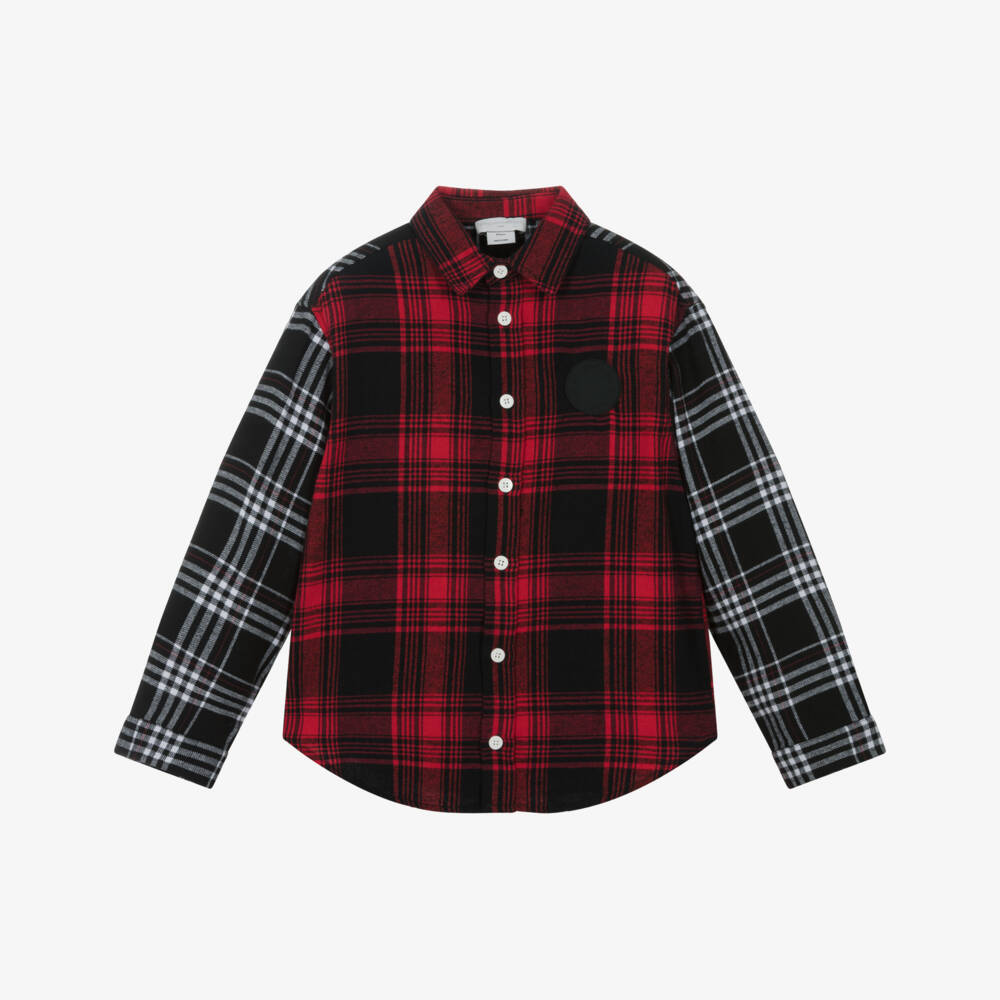Stella McCartney Kids-Рубашка из хлопка в красную клетку для мальчиков | Childrensalon Outlet