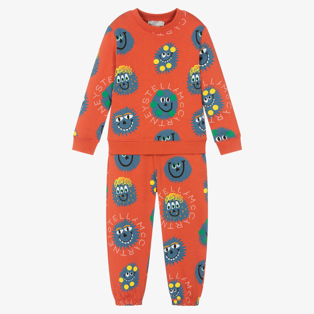 Stella McCartney Kids-بدلة رياضية قطن لون أحمر وأزرق للأولاد | Childrensalon Outlet