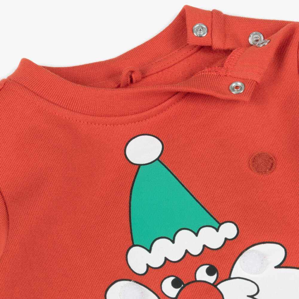 Stella McCartney Kids-Праздничный красный свитшот Санта для мальчиков | Childrensalon Outlet