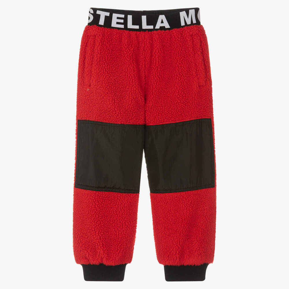 Stella McCartney Kids-Красные флисовые джоггеры | Childrensalon Outlet