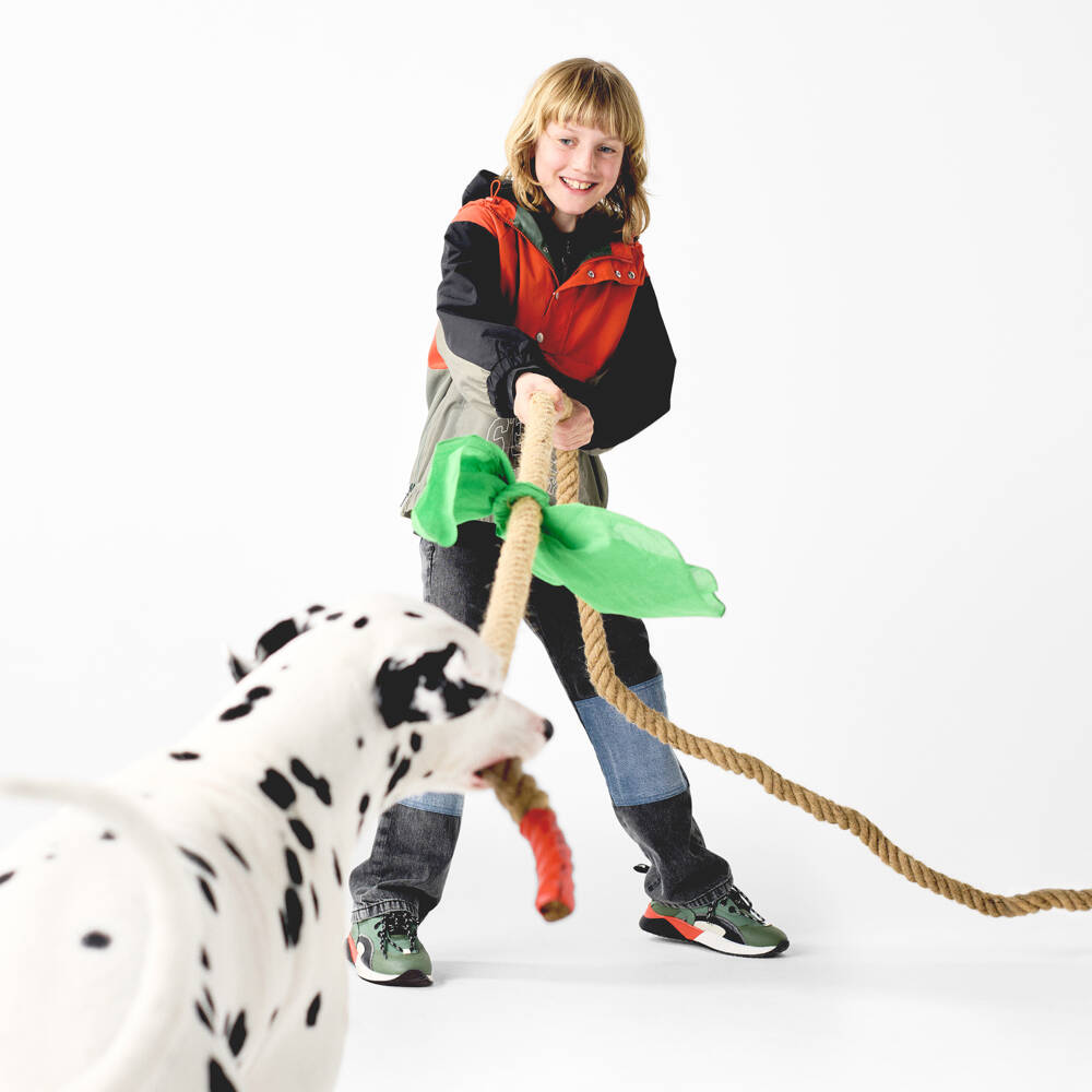 Stella McCartney Kids-Boys Red, Green & Black Windbreaker Jacket | Childrensalon Outlet