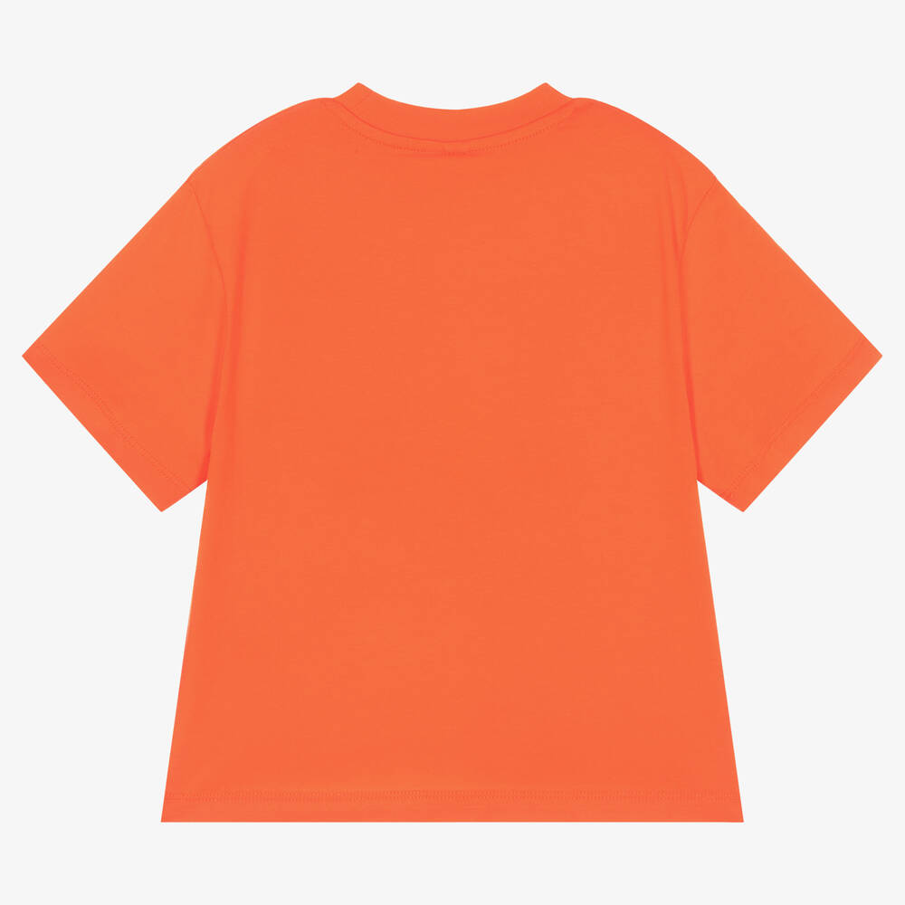 Stella McCartney Kids-Boys Red Organic Cotton Graphic T-Shirt | Childrensalon Outlet