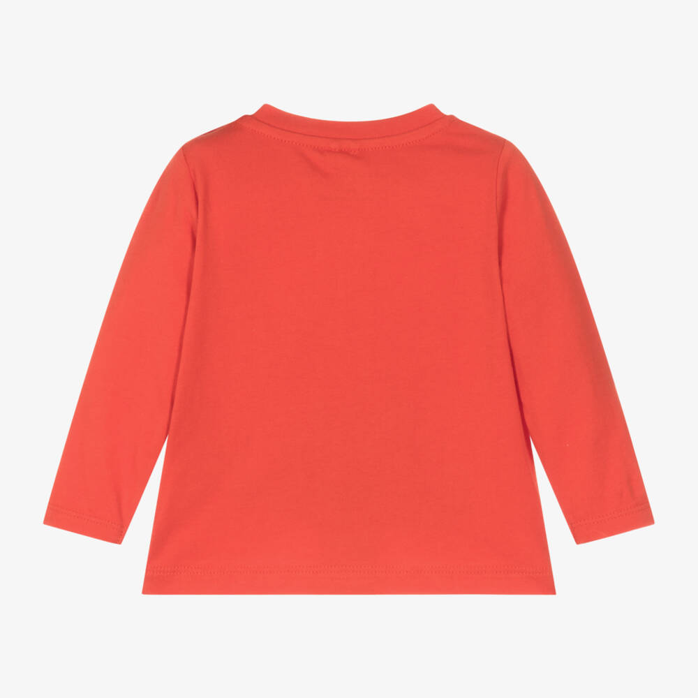 Stella McCartney Kids-Boys Red Snowman Cotton Top | Childrensalon Outlet