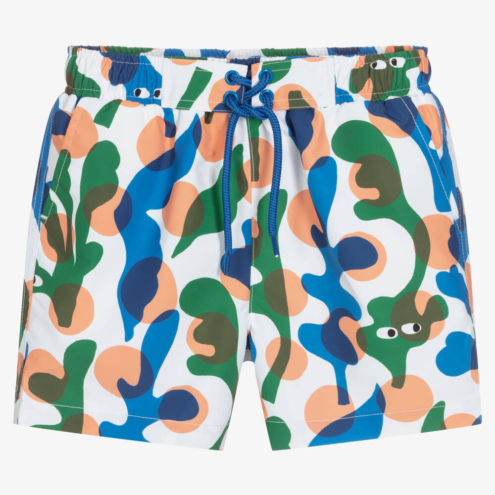 Stella McCartney Kids - Boys Seaweed Print Swim Shorts | Childrensalon