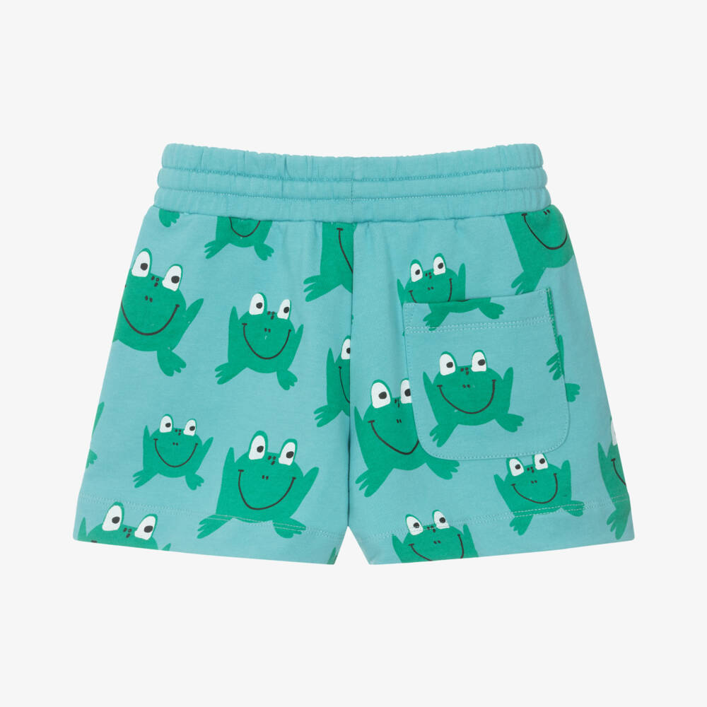 Stella McCartney Kids-Boys' Sky Blue Playful Frog Shorts | Childrensalon Outlet