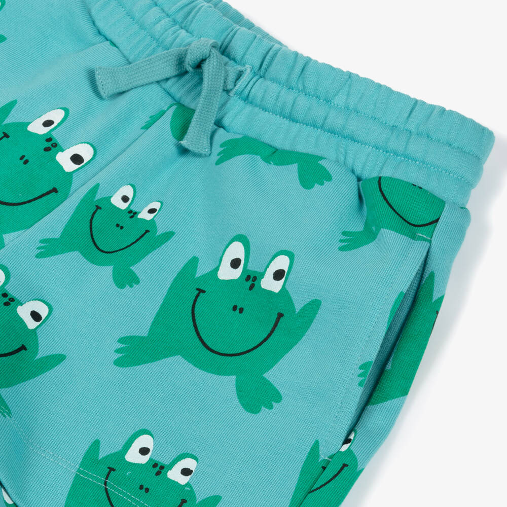 Stella McCartney Kids-Boys' Sky Blue Playful Frog Shorts | Childrensalon Outlet