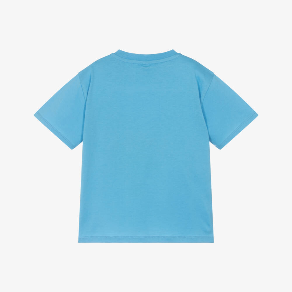Stella McCartney Kids-تيشيرت قطني ناعم أزرق للأولاد | Childrensalon Outlet