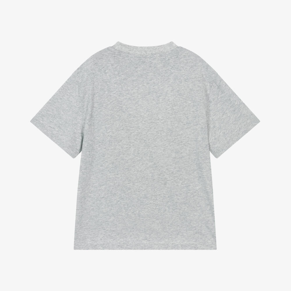 Stella McCartney Kids-Boys Soft Grey Cat Tee | Childrensalon Outlet