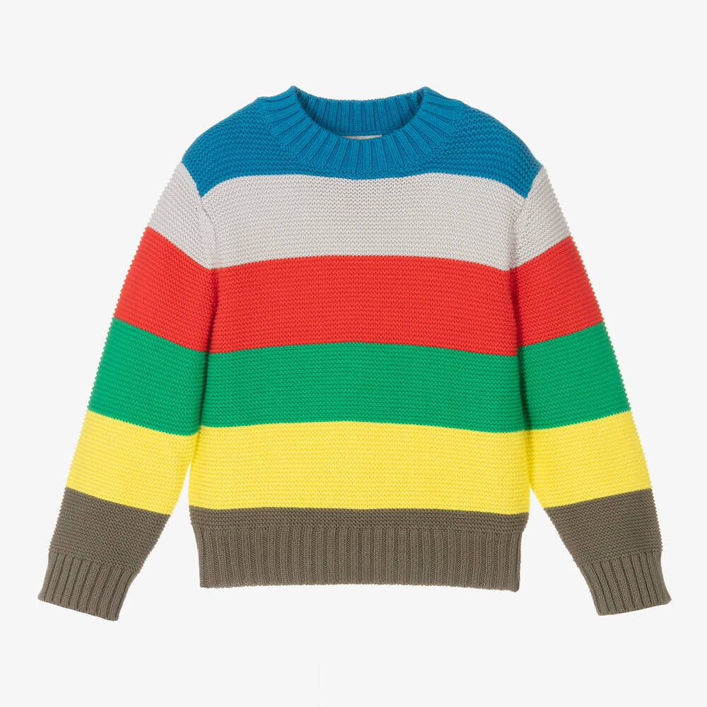 Stella McCartney Kids - Boys Striped Knitted Sweater | Childrensalon