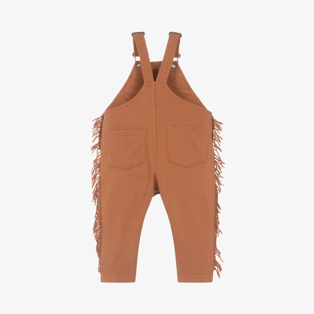 Stella McCartney Kids-Boys Tan Horse Print Dungarees | Childrensalon Outlet