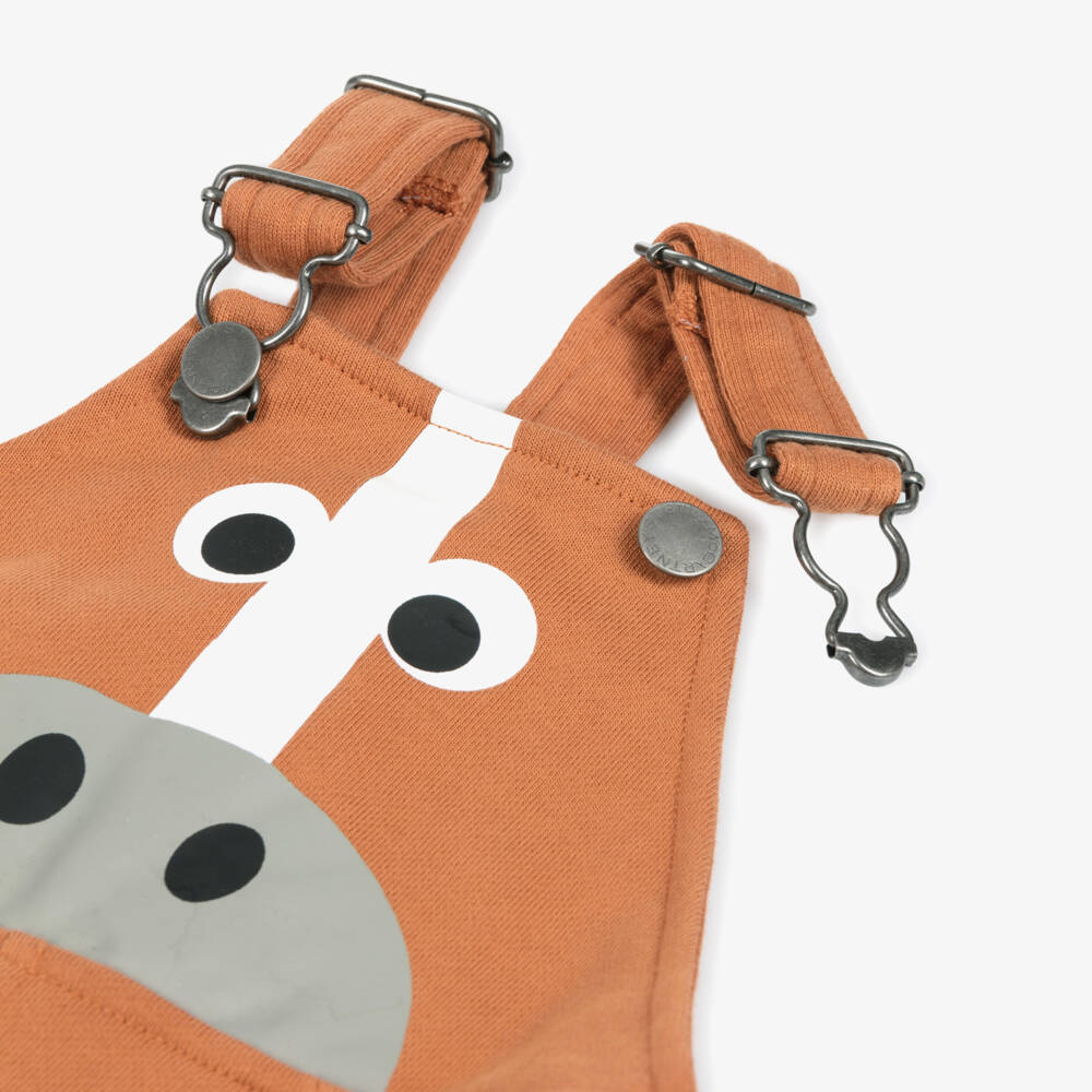 Stella McCartney Kids-Boys Tan Horse Print Dungarees | Childrensalon Outlet