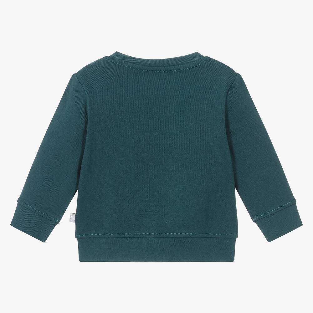 Stella McCartney Kids-Синий свитшот из органического хлопка с монстром | Childrensalon Outlet