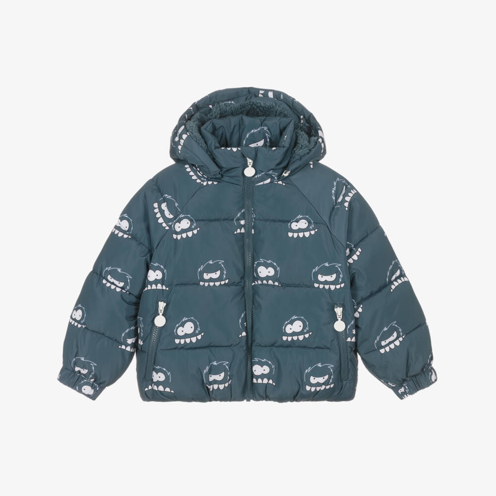 Stella McCartney Kids-Boys Teal Yeti Print Puffer | Childrensalon Outlet