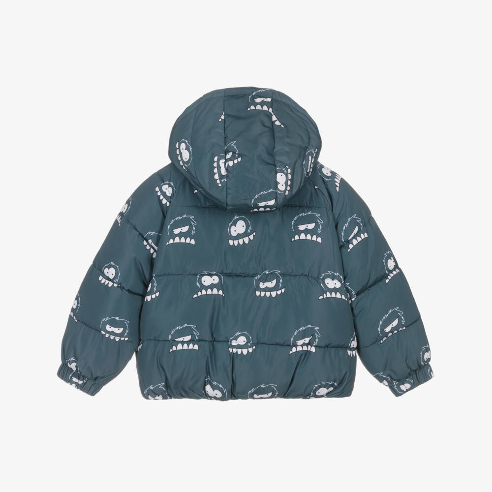 Stella McCartney Kids-Boys Teal Yeti Print Puffer | Childrensalon Outlet