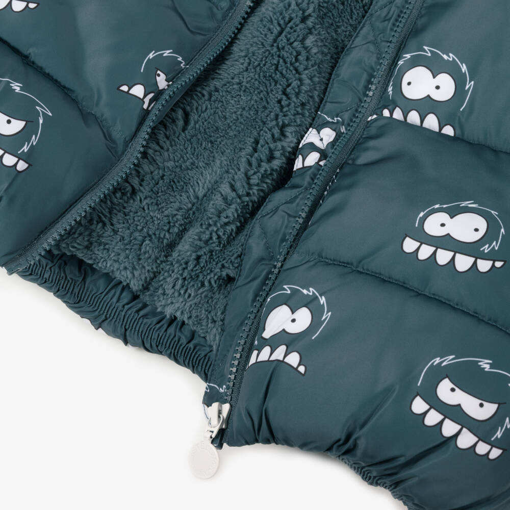 Stella McCartney Kids-Boys Teal Yeti Print Puffer | Childrensalon Outlet