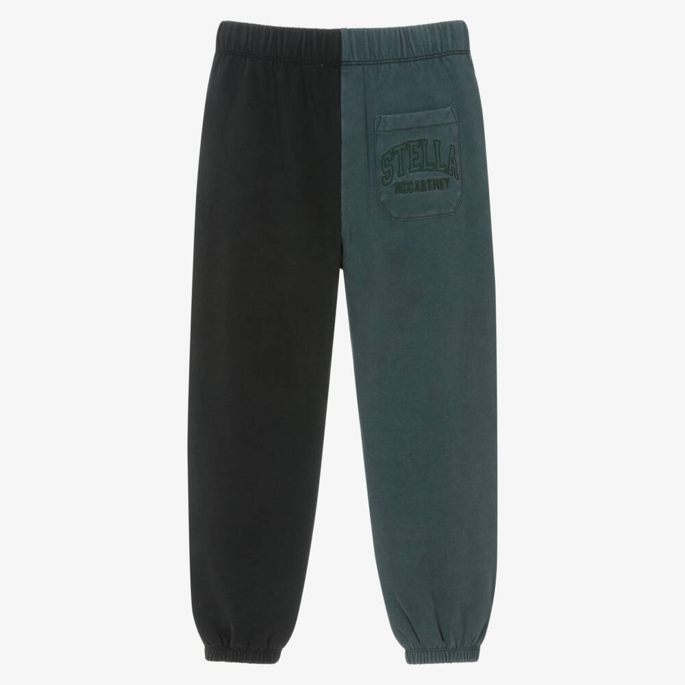 Stella McCartney Kids-بنطلون رياضي للأولاد بلونين أسود وأخضر | Childrensalon Outlet