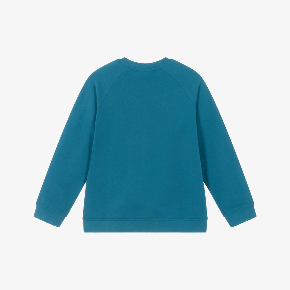 Stella McCartney Kids-Boys Vibrant Blue Cotton Sweatshirt | Childrensalon Outlet