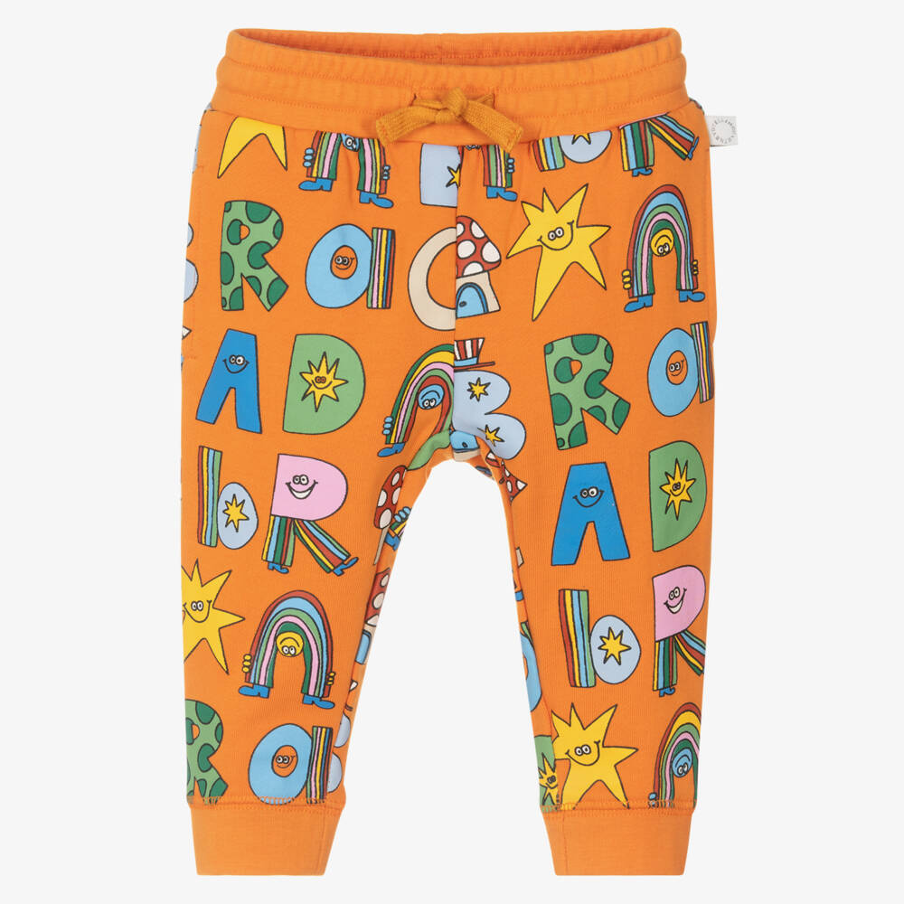 Stella McCartney Kids-Яркие хлопковые брюки с логотипом для мальчиков | Childrensalon Outlet