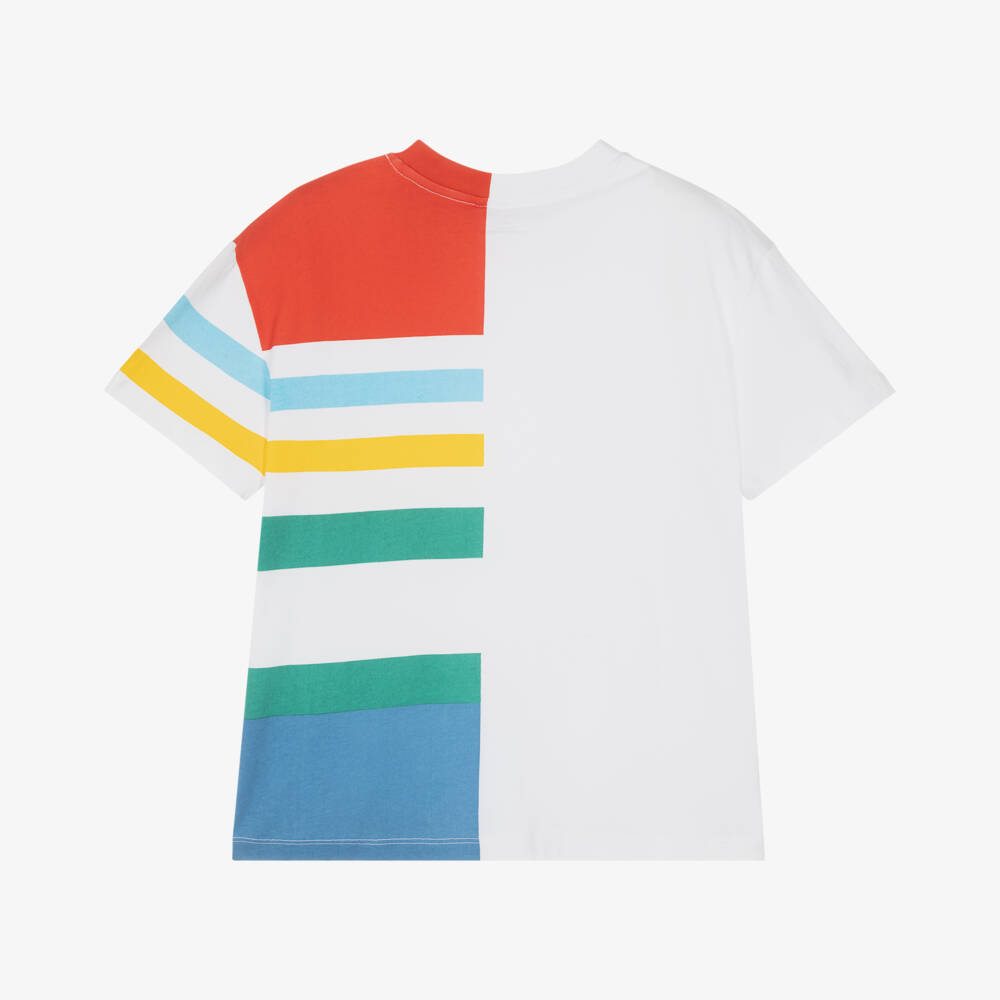 Stella McCartney Kids-Boys Vibrant Cotton Tee with Colorblock | Childrensalon Outlet