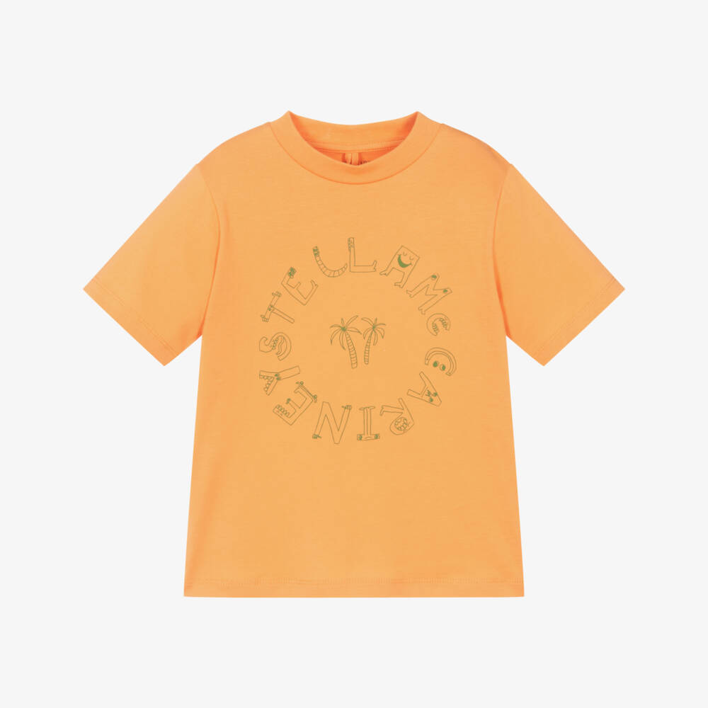 Stella McCartney Kids-تيشيرت جيرسي بشعار نابض بالحياة للأولاد | Childrensalon Outlet