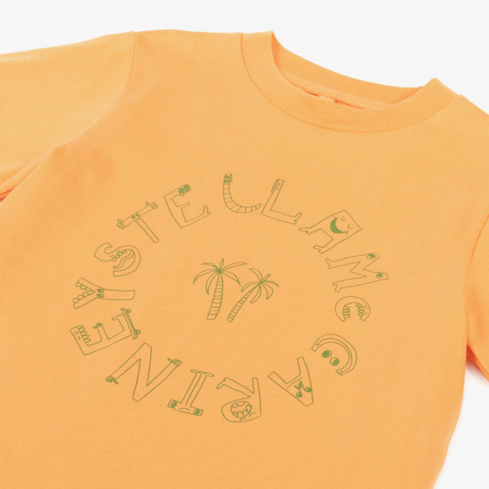 Stella McCartney Kids-Яркая футболка с логотипом для мальчиков | Childrensalon Outlet