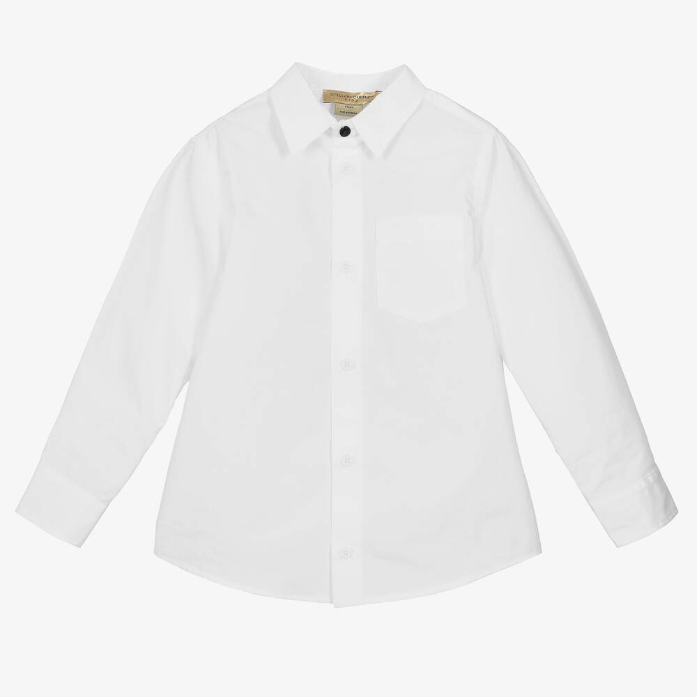 Stella McCartney Kids- Boys White Cotton Shirt & Bow Tie | Childrensalon Outlet