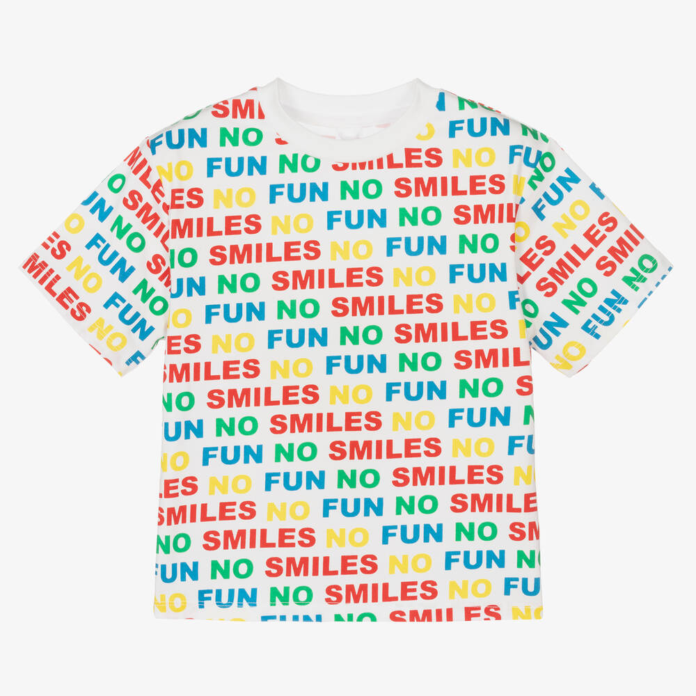 Stella McCartney Kids - Weißes T-Shirt aus Baumwolle (J) | Childrensalon