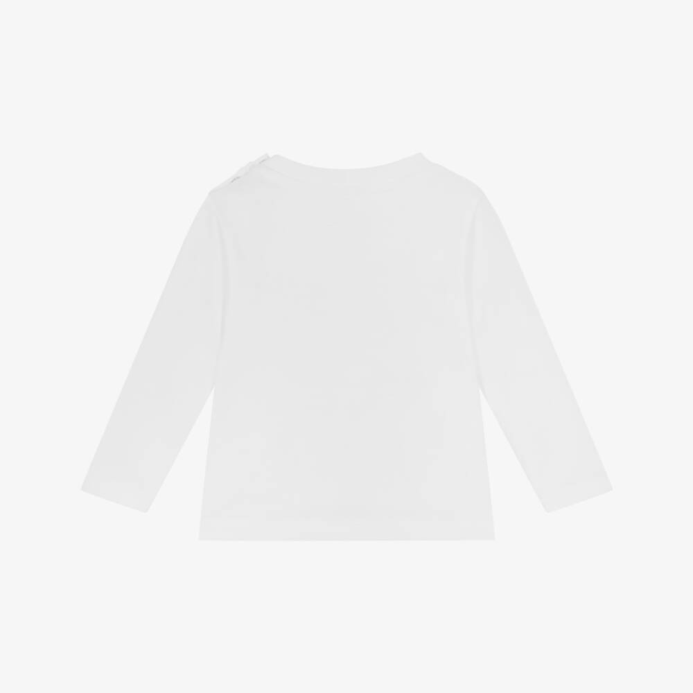 Stella McCartney Kids-Boys White Cotton Yeti Tee | Childrensalon Outlet