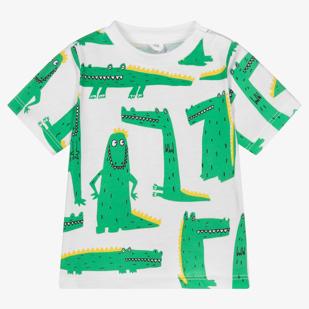 Stella McCartney Kids - Boys White Croc T-Shirt  | Childrensalon