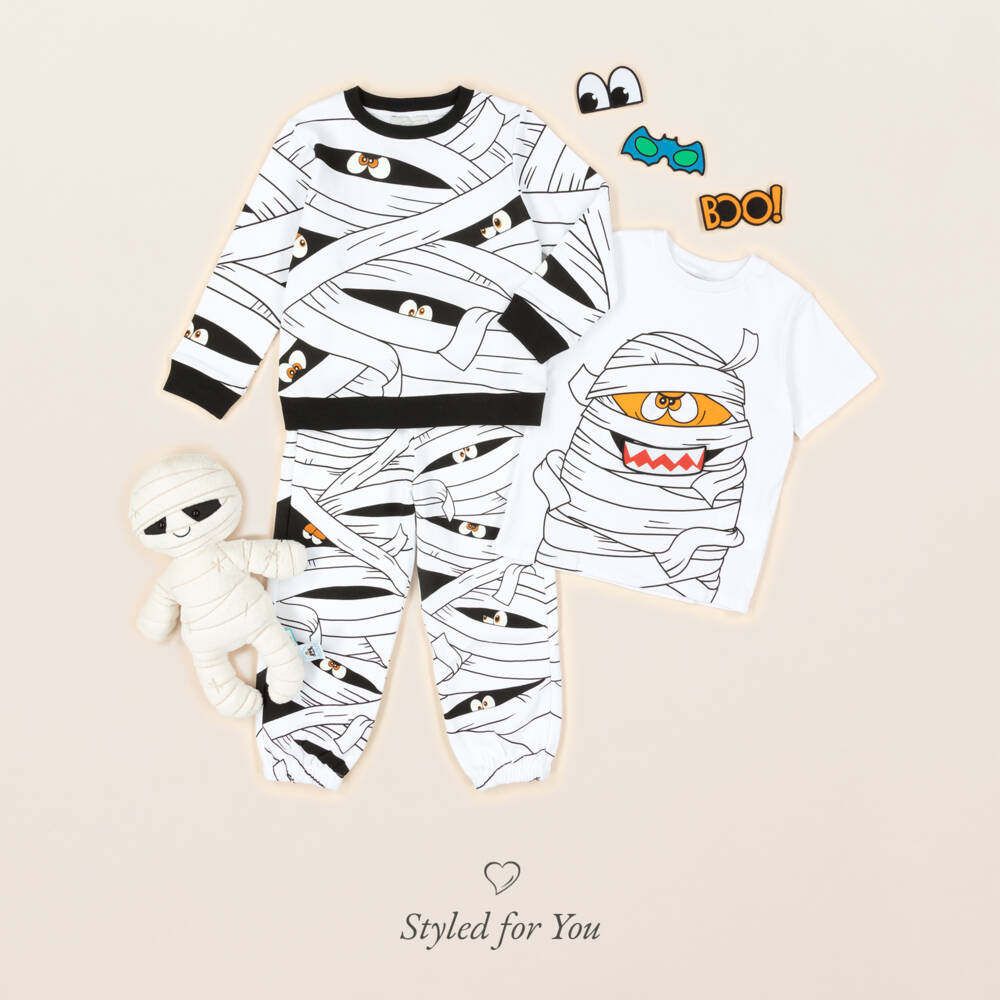 Stella McCartney Kids-Уютные белые джоггеры для мальчиков | Childrensalon Outlet