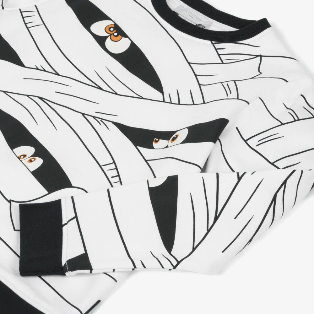 Stella McCartney Kids-Свитшот черно-белый для мальчиков | Childrensalon Outlet