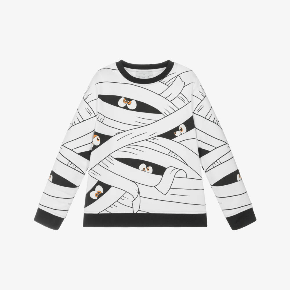 Stella McCartney Kids-Свитшот черно-белый для мальчиков | Childrensalon Outlet