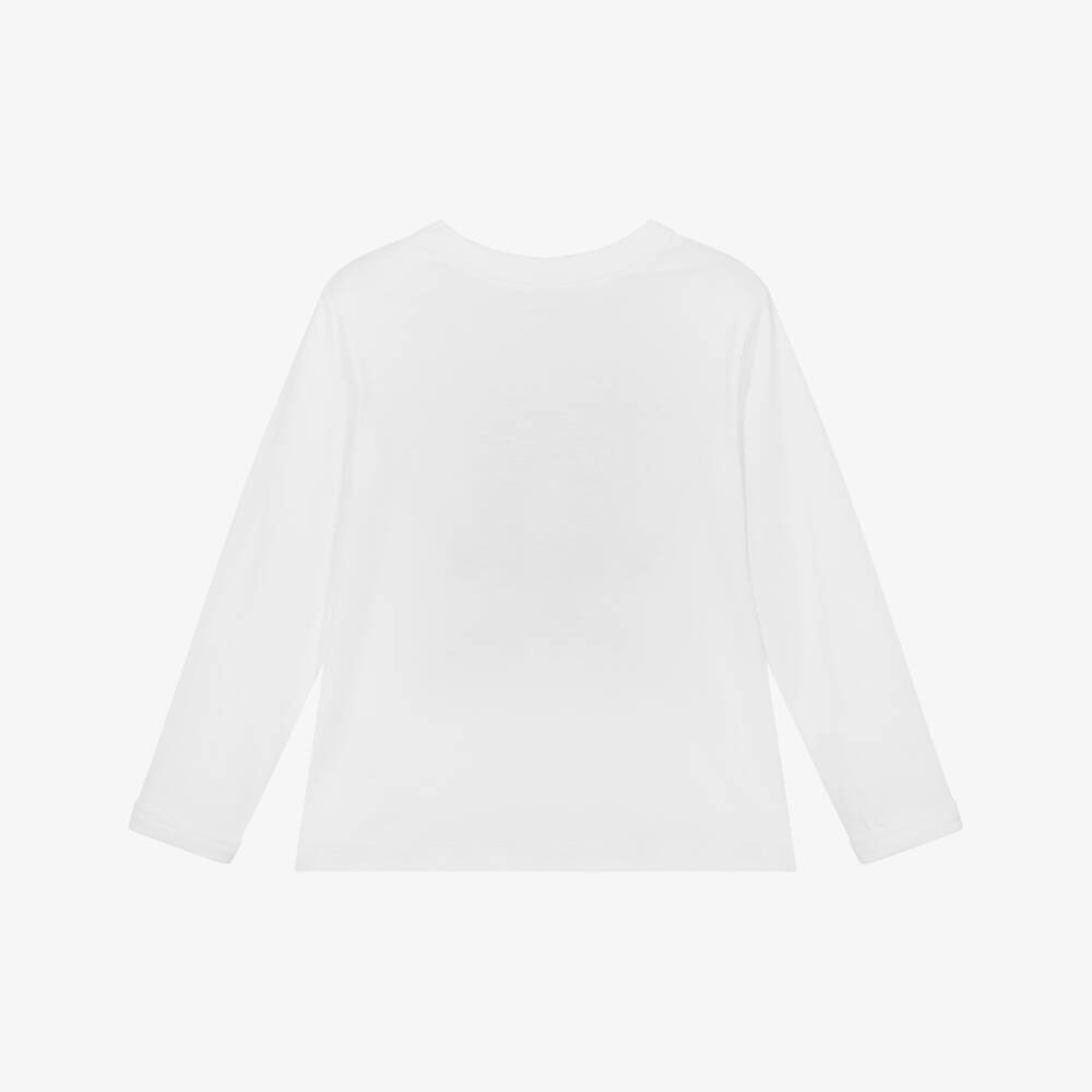 Stella McCartney Kids-Boys White Long Sleeve Yeti Top | Childrensalon Outlet