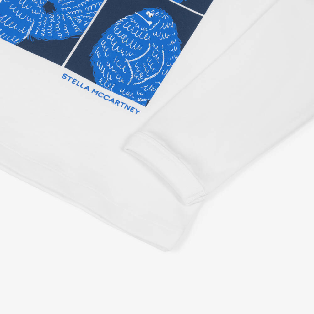 Stella McCartney Kids-Boys White Long Sleeve Yeti Top | Childrensalon Outlet