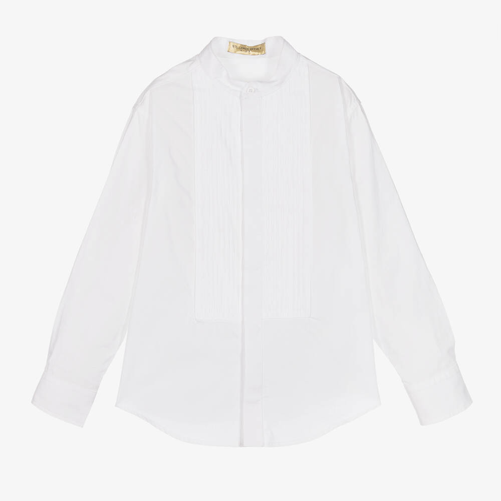 Stella McCartney Kids - Boys White Organic Cotton Shirt | Childrensalon