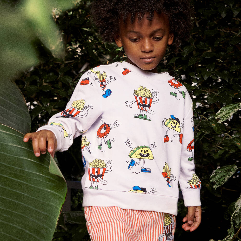 Stella McCartney Kids - Boys White Organic Cotton Sweatshirt