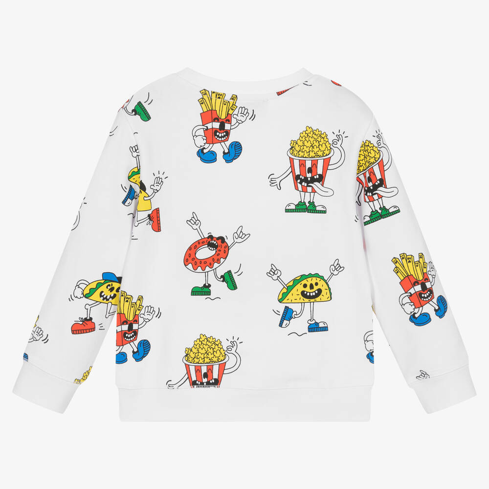 Stella McCartney Kids-Белый свитшот из органического хлопка | Childrensalon Outlet