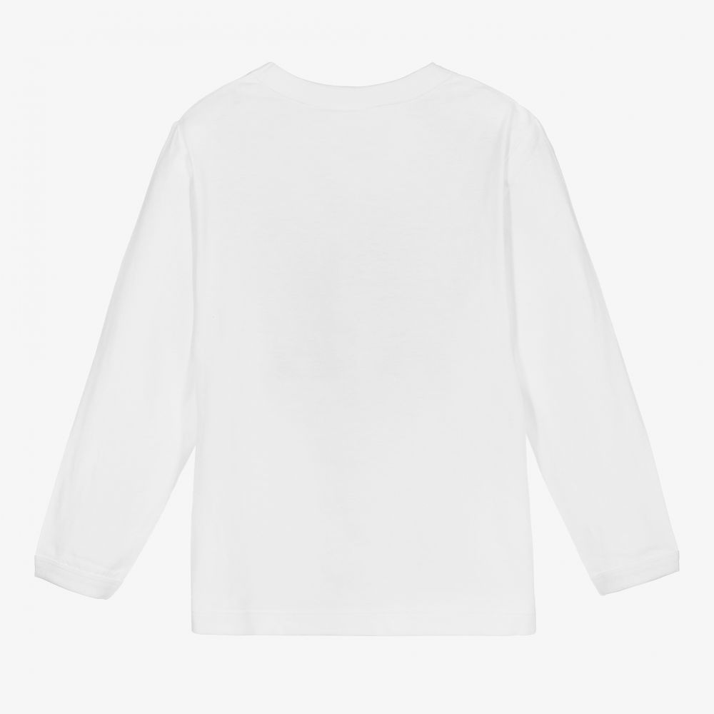 Stella McCartney Kids-Boys White Peace Cotton Top | Childrensalon Outlet