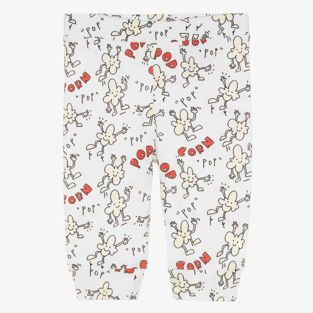 Stella McCartney Kids - Boys White Popcorn Jersey Joggers | Childrensalon