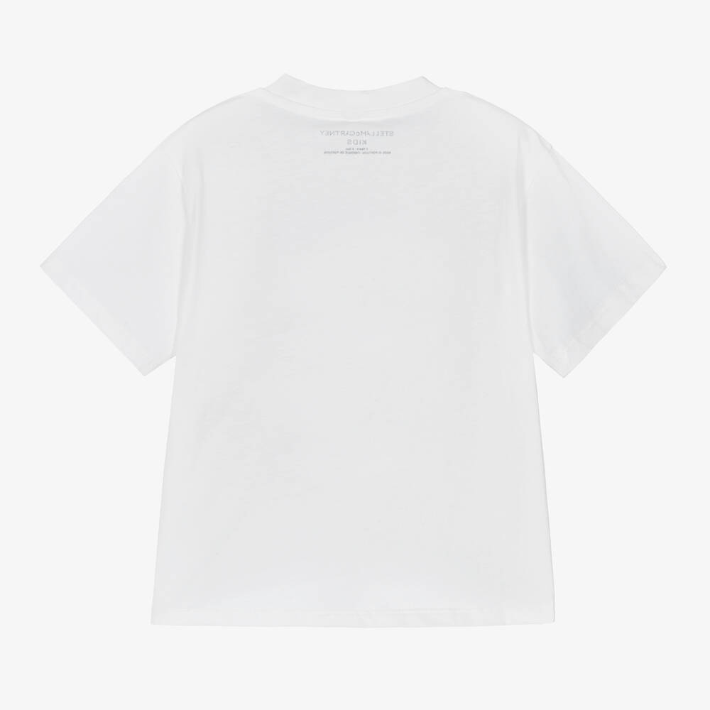 Stella McCartney Kids - Boys White Slogan Cotton T-Shirt