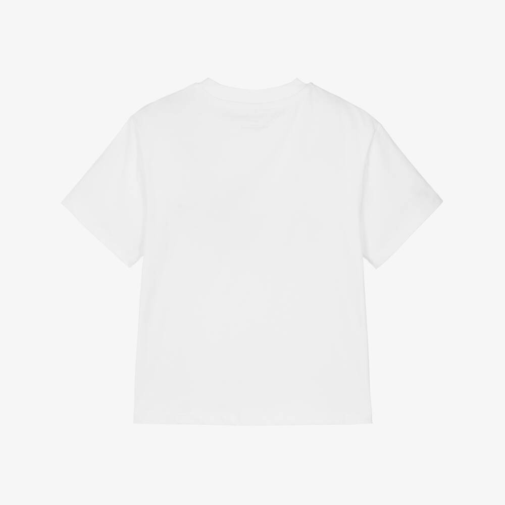 Stella McCartney Kids-Boys White Whale Print Cotton T-Shirt | Childrensalon Outlet