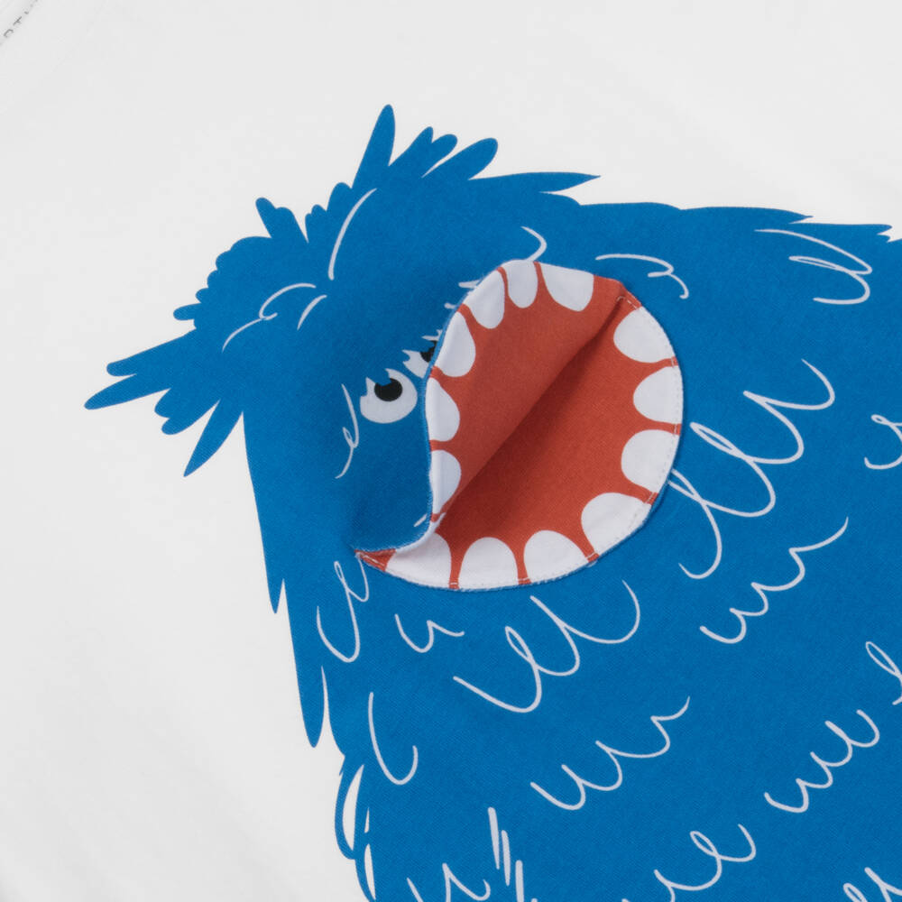 Stella McCartney Kids-Boys White Yeti Cotton T-Shirt | Childrensalon Outlet